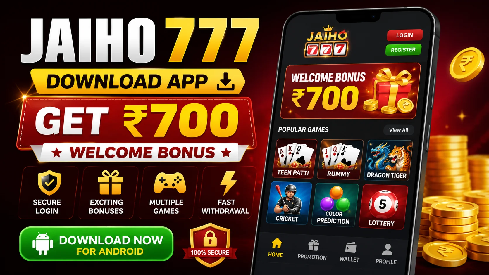 Jaiho 777 Download App with ₹700 Welcome Bonus for Android Users