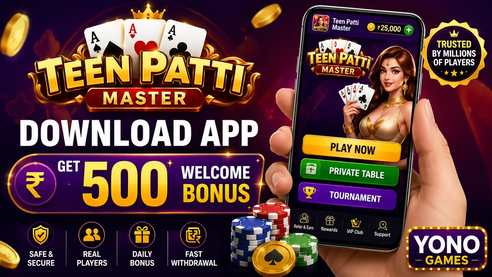 Teen Patti Master Download APK with 500 Welcome Bonus